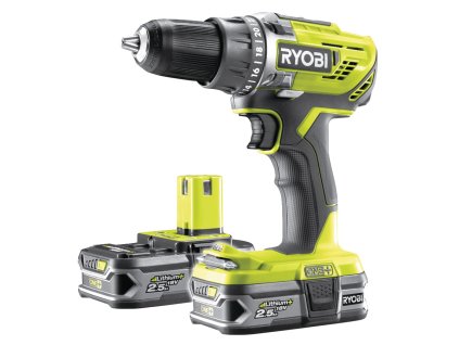 AKU Vŕtačka/skrutkovač RYOBI R18DD3-225S 18V + akumulátor + nabíjačka