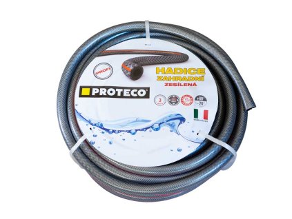 Záhradná hadica PROTECO 1", 50 m, sivá zosilená