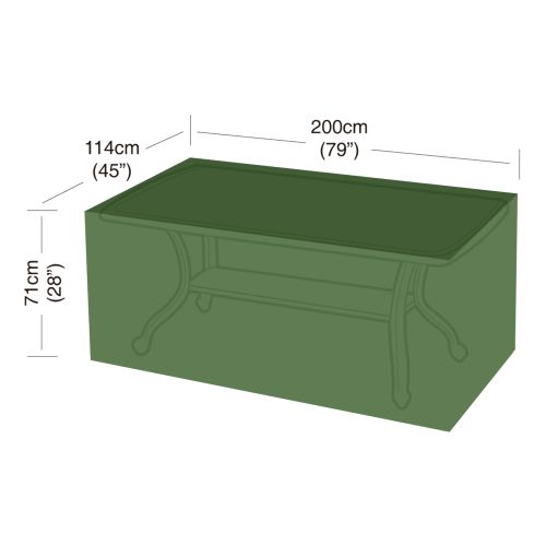 Krycia plachta na obdĺžnikový 8-miestny stôl 200 x 114 x 71 cm, PE 90g/m2 MA791835