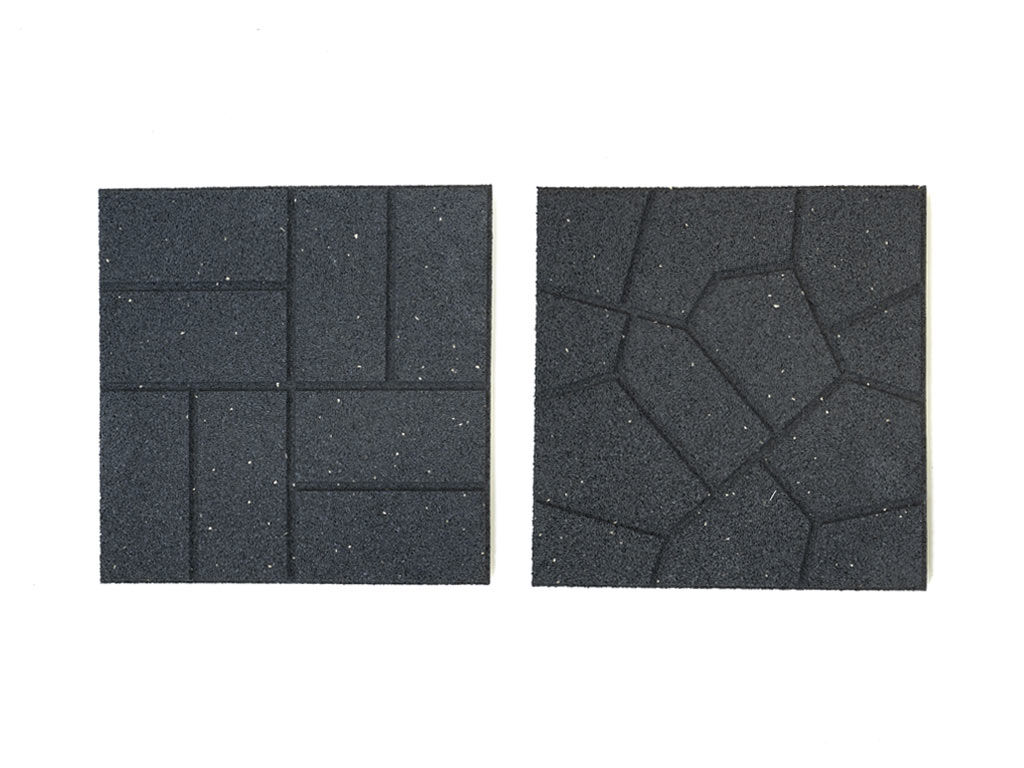 Multy home Obojstranná gumová dlaždica Brickface 40 x 40 cm, sivá