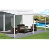 Hliníková pergola LANITPLAST WALL 43 biela + číry PC