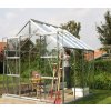 Skleník zo skla VITAVIA URANUS 8300, číre sklo 3 mm, strieborný