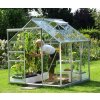 Skleník zo skla VITAVIA VENUS 3800, číre sklo 3 mm, strieborný