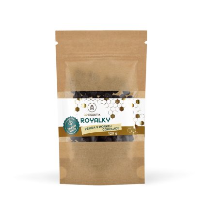 royalky - perga fermentovaný peľ v horkej cokolade 120 g ekopapier 1