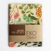 Voskový obrúsok s motívom letnej lúky – ekologický obal na potraviny vyrobený z bavlny a včelieho vosku