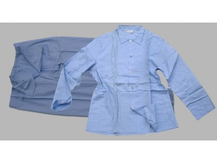 Pyžamo nemocniční, modré, originál ČSLA, dlouhodobě skladované, II. jakost