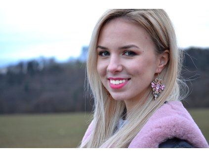 náušničky folk Hana ručne maľované 2