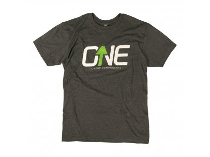 OneUp Components Logo T Shirt Heather Black 966