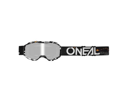 O´Neal dětské brýle B-10 ATTACK V.24 černá/bílá, silver mirror