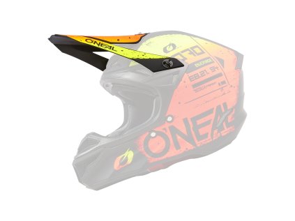 O´Neal kšilt pro přilbu 5SRS SCARZ černá/červená/žlutá