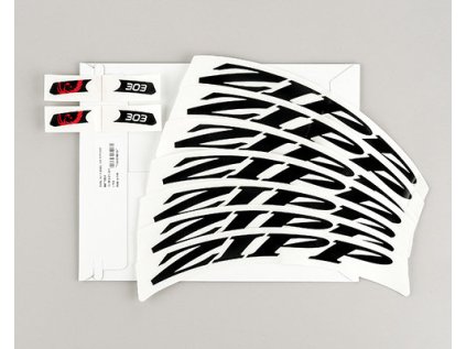 WHEEL DECAL SET 303 MATTE BLACK/NO BORDER ZIPP LOGO COMPLETE FOR ONE WHEEL