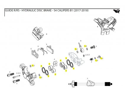 DISC BRAKE CALIPER PISTON KIT - (INCLUDES 2-16MM &2-14MM CALIPER PISTONS, SEALS & O-RINGS)