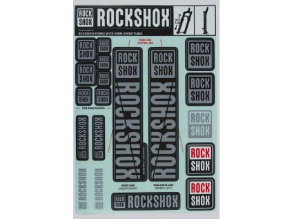 Nálepky RockShox - 35mm POLAR GREY MY18 - PIKE/LYRIK/YARI/DOMAIN/REVELATION(2018+)