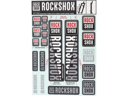 Nálepky RockShox - 35mm WHITE MY18 - PIKE/LYRIK/YARI/DOMAIN/REVELATION(2018+)