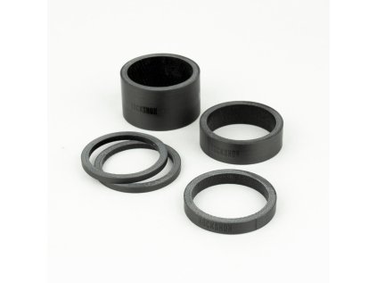 Set podložek RockShox pod představec - UD Carbon, lesklé černé logo (2.5mm x 2, 5mm x 1, 1