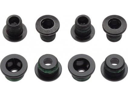 CRANK CHAINRING BOLT KIT 4X2 ALUMINUM/STEEL BLACK QTY 4