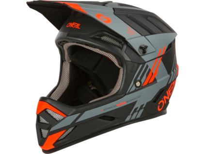 2024 ONeal BACKFLIP Helmet STRIKE V.24 black gray red 45 front left