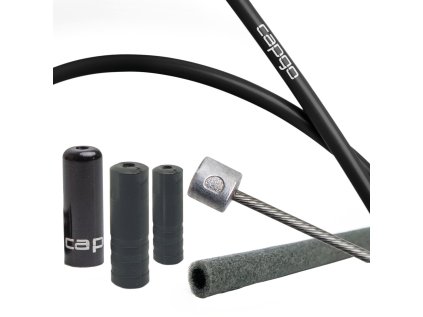 capgo BL set pro teleskopickou sedlovku "dlouhý", černý s protihlukovým návlekem