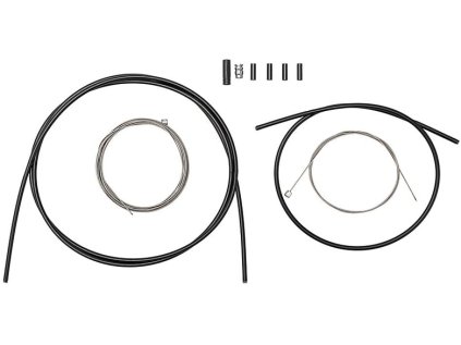Sada kabelů/lanek pro TwistLoc - 3mm černá (705mm, 1900mm broušená nerezová lanka, 500mm,