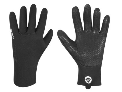 rukavice neoprénové FORCE RAINY, černé (velikost L, barva černá)