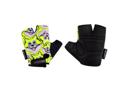 rukavice FORCE WOLFIE KID, fluo (velikost L, barva fluo)