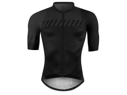 dres F FASHION, krátký rukáv, černo-šedý (velikost L, barva šedá, černá)