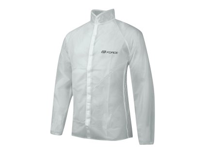 pláštěnka FORCE PVC čirá, suchý zip (velikost XS)