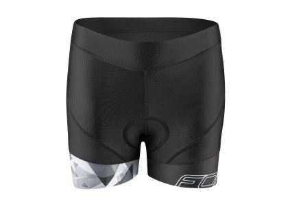 kraťasy F MINI LADY do pasu s vložkou, črn-šedé (velikost M, barva šedá, černá)