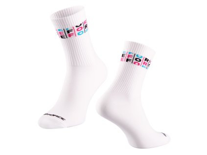 ponožky FORCE MESA, bílé L-XL/42-46 (velikost L-XL, barva bílá)