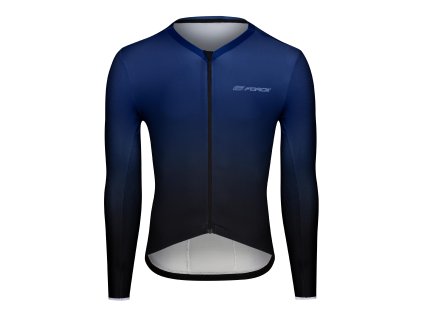 dres FORCE SMOOTH dlouhý rukáv, modro-černý (velikost L, barva černá, modrá)