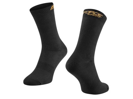 ponožky FORCE ELEGANT vysoké,černo-zlaté S-M/36-41 (velikost S-M, barva černá, zlatá)