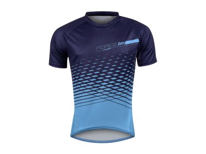 dres FORCE MTB ANGLE kr. rukáv, modrý (velikost XS, barva modrá)