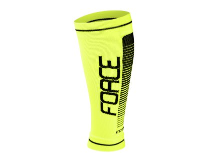návleky na nohy FORCE COMPRESS, fluo-černé (velikost L-XL, barva černá, fluo)