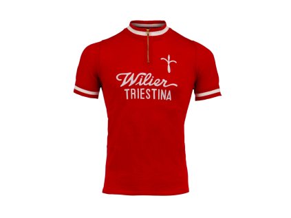 dres WILIER LANA RETRO krátký rukáv, červený (velikost L)
