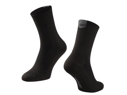 ponožky FORCE LONGER, černé S-M/36-41 (velikost S-M, barva černá)