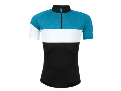 dres FORCE VIEW krátký rukáv,černo-modro-bílý (velikost 3XL, barva černá, modrá)