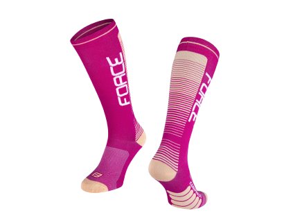 ponožky F COMPRESS, fialovo-meruňkové L-XL/42-47 (velikost L-XL, barva oranžová, fialová)