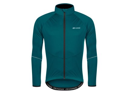 bunda FORCE ARROW softshell, petrolejová (velikost L, barva modrá)