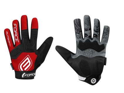 rukavice FORCE MTB AUTONOMY, červené (velikost S, barva červená)