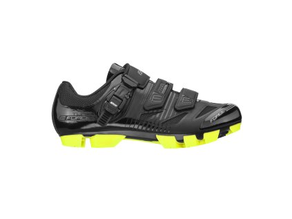 tretry FORCE MTB TURBO, černé (velikost 41, barva černá, fluo)