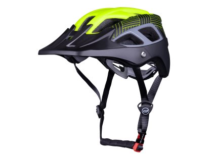 přilba FORCE AVES MTB, fluo-černá, matná (velikost S-M, barva černá, fluo)