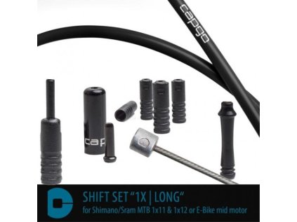 capgo BL řadící set "1x|dlouhý" pro Shimano/Sram MTB 1x11 & 1x12 nebo E-Bike střed. motor