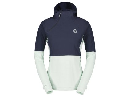 Scott Pullover W's Defined Tech Hybrid dark blue/fre (Color Text dark blue/fresh green, Velikost S, filtr Scott)