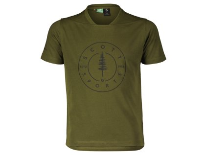 Dětské cyklistické triko Scott Trail 10 DRI kr. rukáv (Color Text fir green, Velikost 140, filtr Scott)