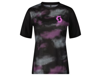 Scott Tee W's Trail Vertic SS black/liquid purple (Color Text black/liquid purple, Velikost XL, filtr Scott)