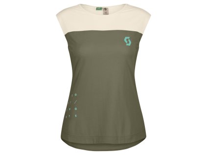 Scott Tank W's Trail Vertic DRI SS hay green/cotton (Color Text hay green/cotton white, Velikost M, filtr Scott)