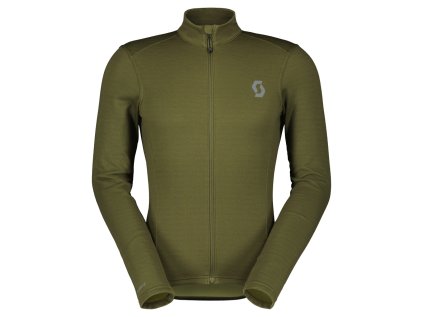 Scott Shirt M's Gravel Warm Merino LS fir green (Color Text fir green, Velikost S, filtr Scott)