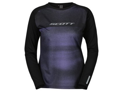 Scott Tee W's Trail Tuned LS black/swish purple (Color Text black/swish purple, Velikost XL)