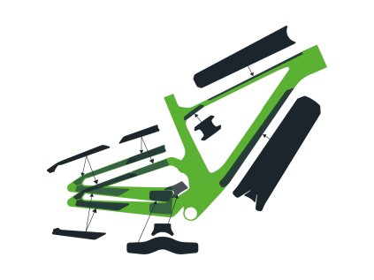 Syncros Frame Protection kit SPARK Carbon clear matt 1 (Color Text clear matt, Velikost 1 size, filtr Syncros)