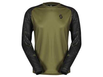 Scott Tee M's Trail Storm LS fir green/black (Color Text fir green/black, Velikost XXL, filtr Scott)